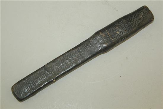 Bradford, Darby & Hulls. A brass hydrostatical steelyard, c.1753, length 7in. (overall)